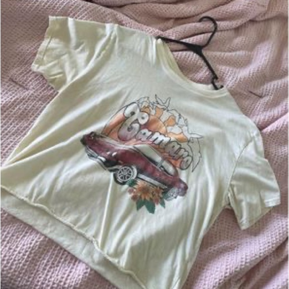 Graphic cropped tee